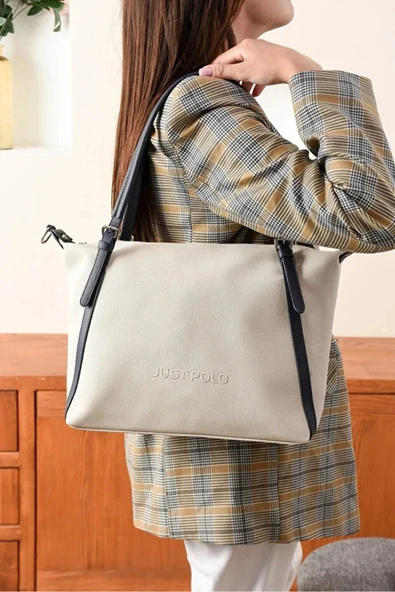 Just Polo Kadın Büyük Valiz Boy Ayarlanabilir Askılı Lüks El & Omuz Çantası Shoulder Bag ürün görseli 1