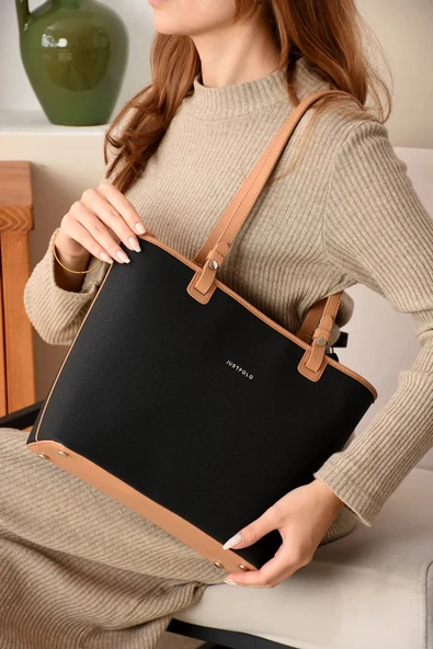 Just Polo Kadın Orijinal Yeni Sezon Büyük Boy Lüks El Çantası Shopper EBAT : 25 X 30 CM ürün görseli 1
