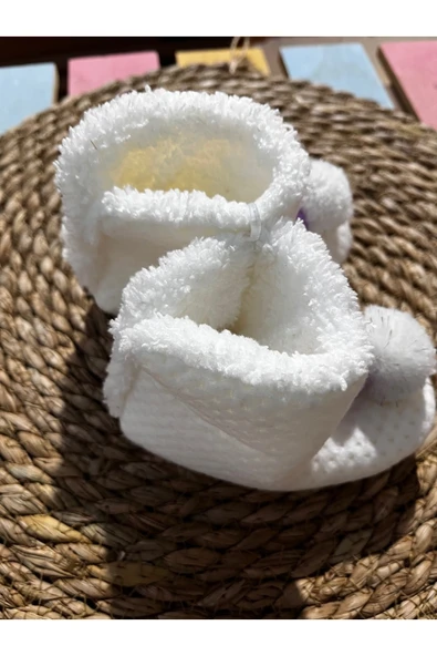 çamaşırsepeti BEBEK PANDUFU EV PATİĞİ BEBE YUMUŞAK DOKULU PELUŞ PATİK HEDİYELİK SEVİMLİ PANDUF 15-21 NUMARA ürün görseli 1
