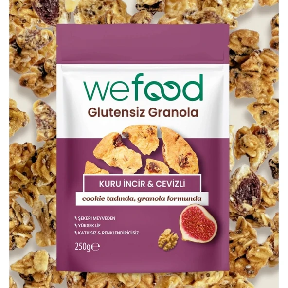 Wefood Glutensiz Granola Kuru İncir Ve Cevizli 250 Gr ürün görseli 1