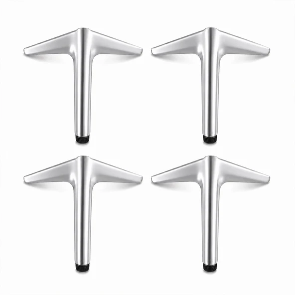 Aydos 4 Adet 15 Cm Krom Metal Mobilya Ayağı Dayanıklı Şık Koltuk Dolap Sehpa Ayağı Modern Tasarım ürün görseli 1