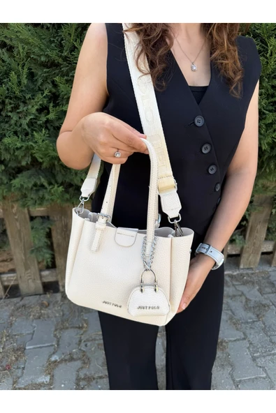 Just Polo Kadın Orta Boy Ayarlanabilir Askılı Şık El & Omuz Çantası Shoulder Bag ürün görseli 1