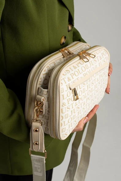 Just Polo Günlük Kombinlere Uygun Kadın 3 Bölmeli Ayarlanabilir Uzun Askılı El Ve Omuz Çantası EBAT 31 * 30 CM ürün görseli 1