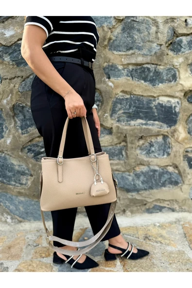 Just Polo Kadın Yeni Sezon Yumuşak Deri Ayarlanabilir Askılı Şık El Ve Omuz Çantası Shoulder Bag ürün görseli 1