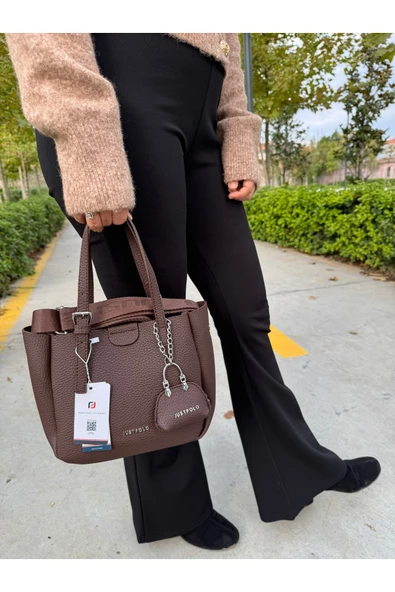 Just Polo Kadın Yeni Sezon 3 Bölmeli Yumuşak Deri Lüks Ve Şık Dokunuş El & Omuz Çantası Shoulder Bag ürün görseli 1