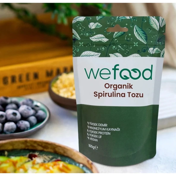 Wefood Spirulina Tozu 100 Gr - Resim 3