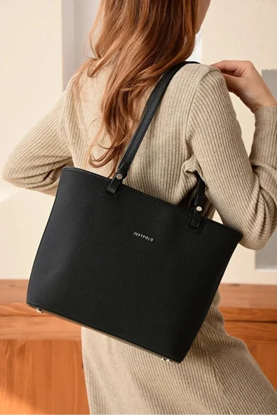 Just Polo Kadın Yeni Sezon Büyük Boy Lüks El Çantası Shopper ürün görseli 1