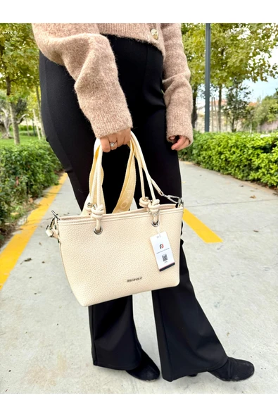 Just Polo Kadın Yeni Sezon Yumuşak Deri 4 Bölmeli Ayarlanabilir Askılı Lüks El Ve Omuz Çantası Shopper ürün görseli 1