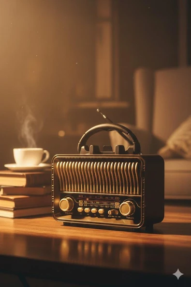 M-1232BT Nostaljik Radyo Görünümlü Bluetooth,Hafıza Kartı,Usb Bellek,Aux Ve Radyo Destekli Hoparlör Kahverengi ürün görseli 1