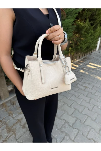 Just Polo Yeni Sezon 3 Bölmeli Yumuşak Deri Şık El Ve Omuz Çantası Shopper 22 X 18 CM ürün görseli 1