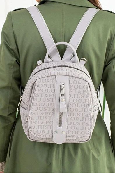 Just Polo Kadın Günlük Kullanıma Uygun Su Geçirmez Çok Bölmeli Sırt Çantası Shopper ürün görseli 1