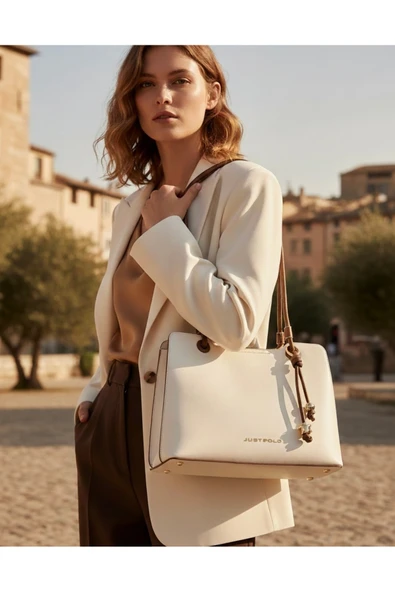 Just Polo Günlük Kombinlere Uygun Özel Tasarım Premium Kadın El Çantası - Elit Zarif Ve Şehirli Stil Shopper ürün görseli 1