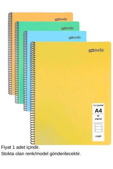 TEXT PASTEL DEFTER A4 40 YAPRAK ÇİZGİLİ 1 ADET ürün görseli 1