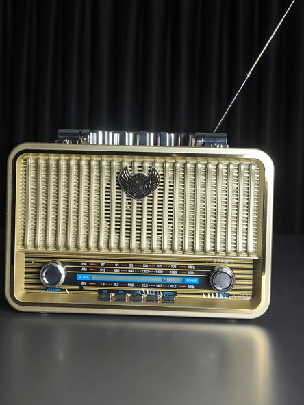 MD-1908BT Nostaljik Radyo Görünümlü Bluetooth,Hafıza Kartı,Usb Bellek,Aux Ve Radyo Destekli Hoparlör ürün görseli 1
