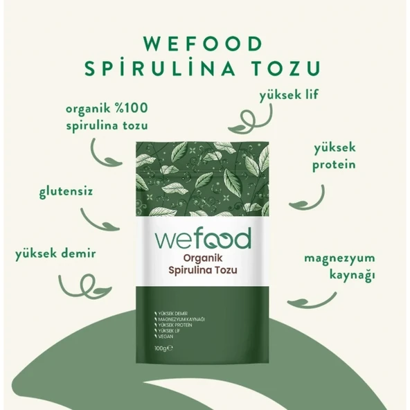 Wefood Spirulina Tozu 100 Gr - Resim 2
