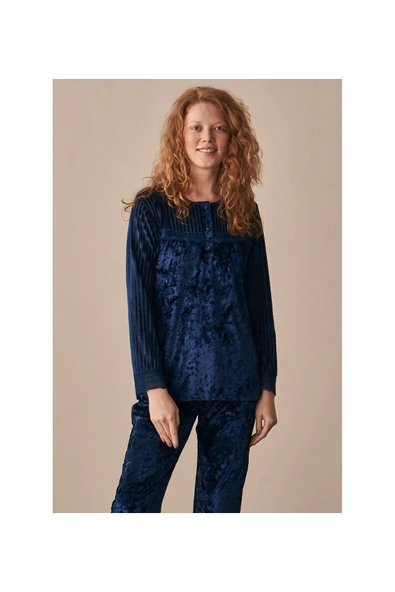 çamaşırsepeti 3910 Kadın Kadife Pijama Takımı ürün görseli 1