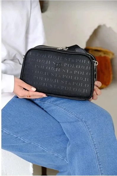 Just Polo Günlük Kombinlere Uygun Kadın 3d Baskılı Ayarlanabilir Askılı Şık Omuz Çantası EBAT: 16 X 26 CM ürün görseli 1