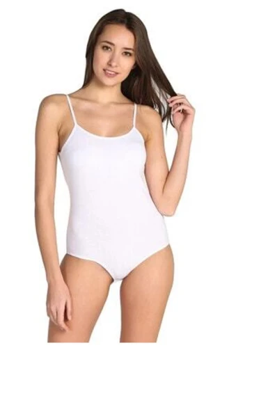 Seher Yıldız Kadın Siyah Ip Askılı Likralı Kancalı Çıtçıtlı Body 0066 ürün görseli 1