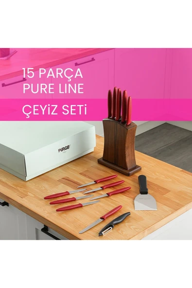 Çeyizlik Bıçak Seti Pure Line - 15 Parça - 35076 ürün görseli 1