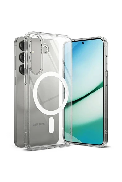 Samsung S24 FE Magsafe Sert Şeffaf Telefon Kılıfı ürün görseli 1