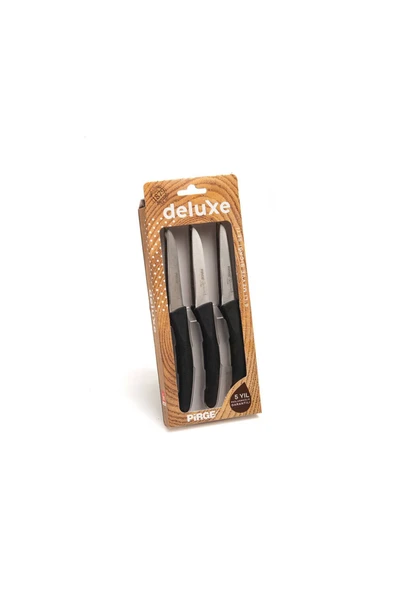Pirge Deluxe 6 Parça Meyve Bıçağı Seti - Siyah - 9 cm ürün görseli 1