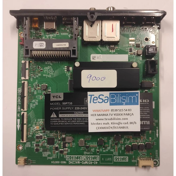 TCL 50P735 ANAKART , 4CQ110 , RT2851 , 40-R51MPD-MAC2HG ürün görseli 1