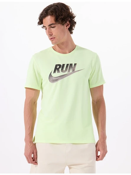 NIKE Run Açık Yeşil T-Shirt - Resim 3