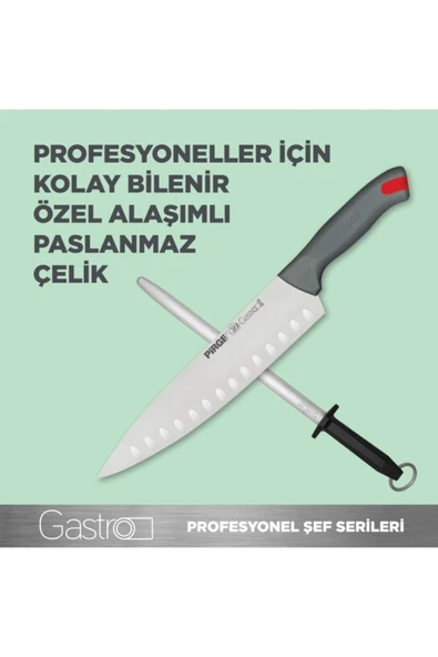 PİRGE Gastro Şef Bıçağı Oluklu 21 Cm - Resim 3