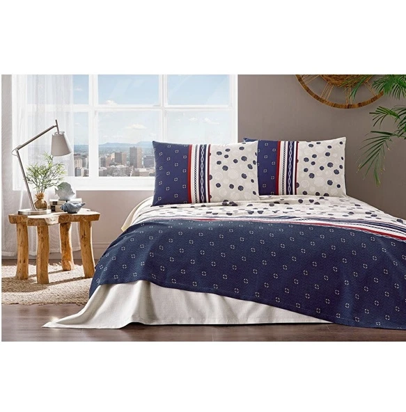 Özdilek Rf -Sea Shell Bej- Çift Kişilik Pike Takımı - Resim 2