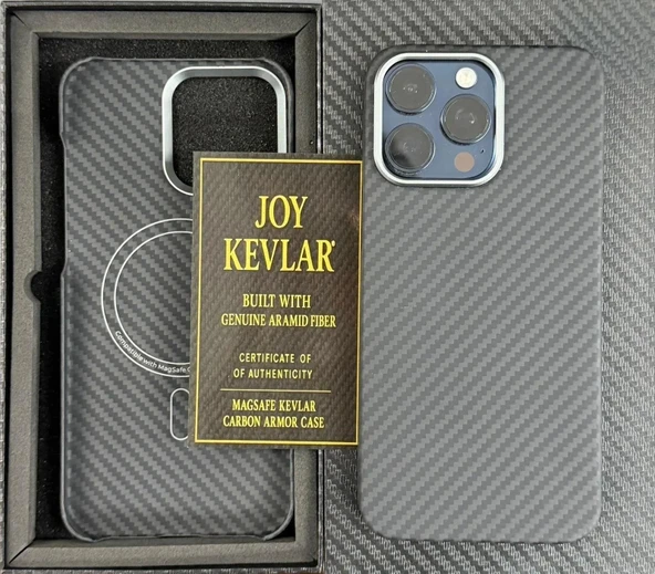 Joykevlar İphone 16 Pro Gerçek Kevlar Carbon Premium Telefon Kılıfı ürün görseli 1