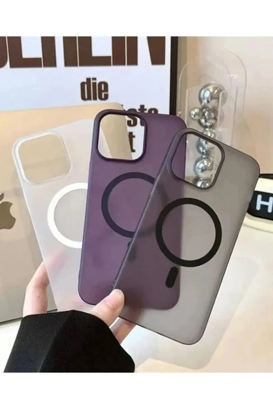 İphone 16 Pro Max Tuna Buzlu Sert İnce Magsafe Telefon Kılıfı ürün görseli 1