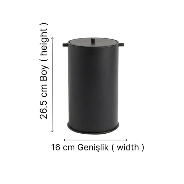 Kobos Nova Çöp Kovası 5L Mat Siyah KBW-908MB - Resim 5
