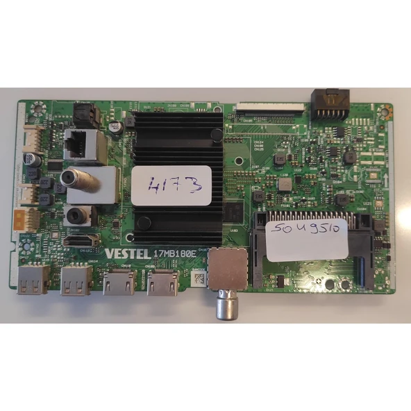 Vestel 50u9510 Anakart, 23748180, 10132843, ves500Qndp-2d-n43, 17MB180E ürün görseli 1