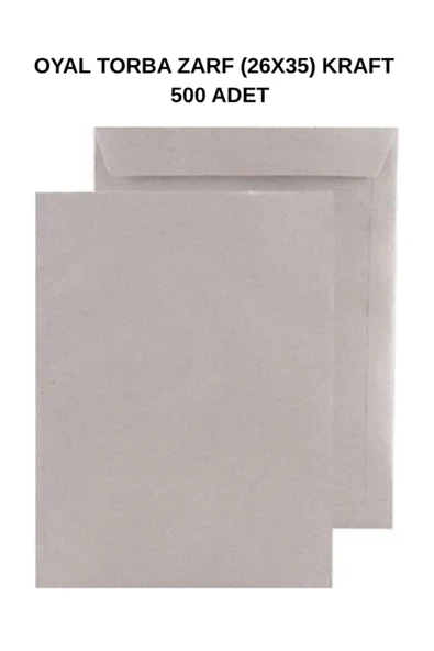 Torba Zarf 26x35 Kraft 90 gr 500 Adet – Dayanıklı ve Doğal Gönderim Çözümü ürün görseli 1