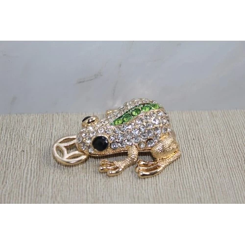 Swarovski Taşlı Minik Figür - Kurbağa ürün görseli 1