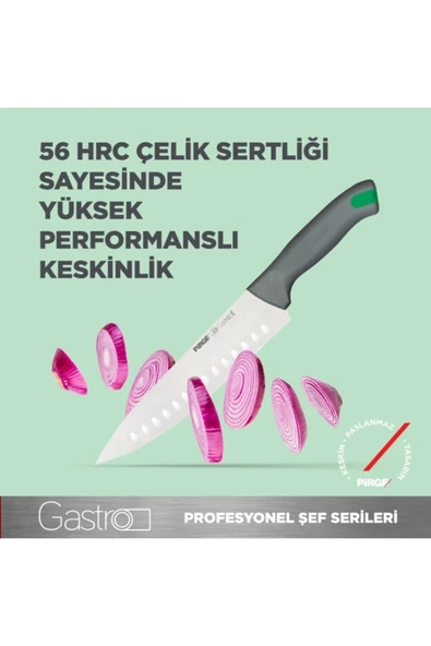 PİRGE Gastro Şef Bıçağı Oluklu 21 Cm - Resim 2