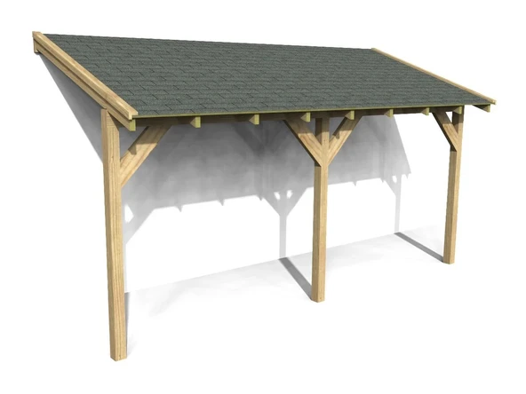 iAhşap Veranda Ahşap Pergole Sundurma Gölgelik Çatı membran Çardak Kamelya p13 | Ebat-2x2.4 METRE ürün görseli 1