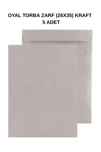 Torba Zarf 26x35 Kraft 90 gr 5 Adet – Dayanıklı ve Doğal Gönderim Çözümü ürün görseli 1