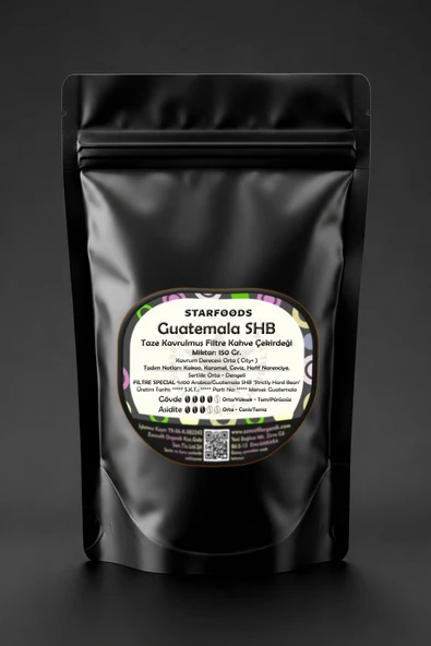 Guatemala SBH Nitelikli Çekirdek Kahve 150 Gr. Taze Kavrulmuş Guatemala %100 Arabica Yöresel Filtre Kahve Çekirdeği ürün görseli 1
