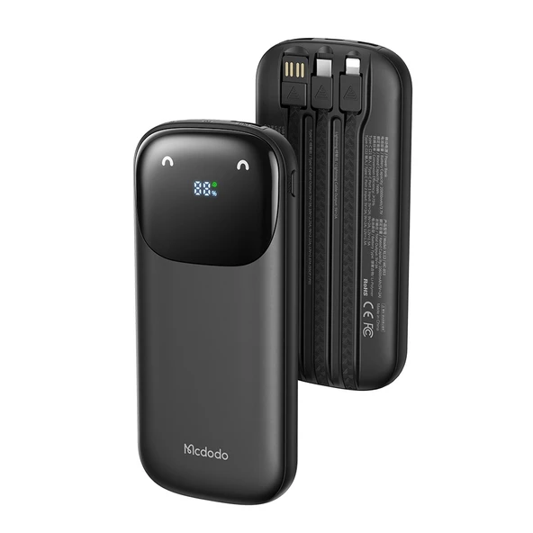 Mcdodo MC-8520 10000mAh 22.5W PD QC Hızlı Şarj Dijital Göstergeli Çoklu Kablolu Powerbank ürün görseli 1