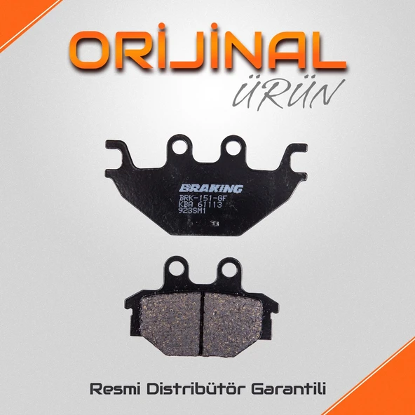 Braking Kymco Kxr 250 (2004-2007) Yarı Metalik Arka Fren Balata ürün görseli 1