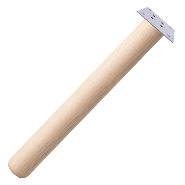 Bohem 73 cm (1 Adet) Doğal Ahşap Boyasız Silindir Sehpa Ayağı - (1 Adet) 8x8 Metal Montaj Aparatı ürün görseli 1
