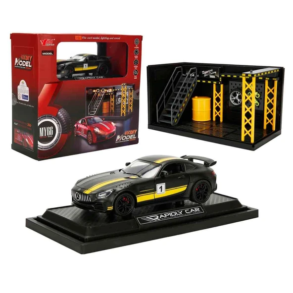 Mercedes-Benz GT Die-Cast Model Araba ve Işıklı Tamir Atölyesi Seti ürün görseli 1