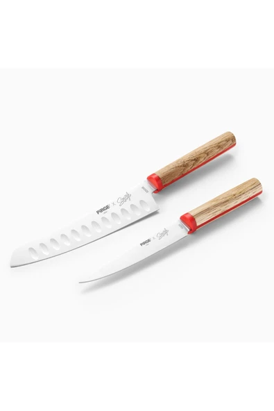 PİRGE X Somer Sivrioğlu Sebze & Santoku 2'li Bıçak Seti - 35258 ürün görseli 1