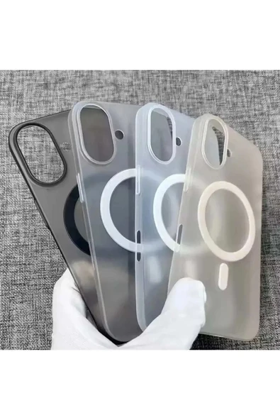 İphone 16 Tuna Buzlu Sert İnce Magsafe Telefon Kılıfı ürün görseli 1