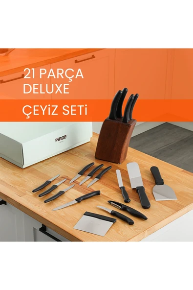 PİRGE Çeyizlik Bıçak Seti Deluxe - 21 Parça ürün görseli 1