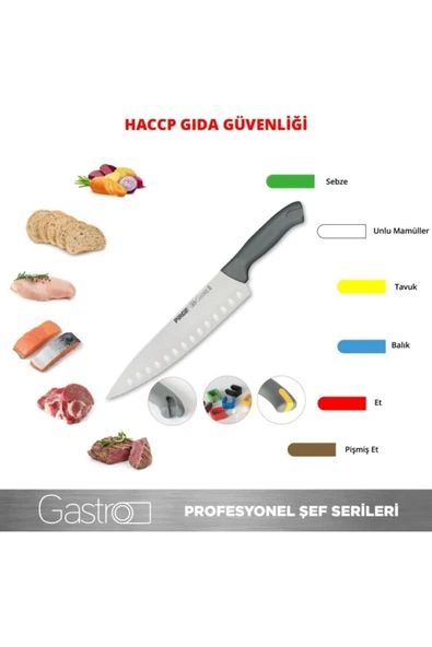 PİRGE Gastro Şef Bıçağı Oluklu 21 Cm - Resim 4