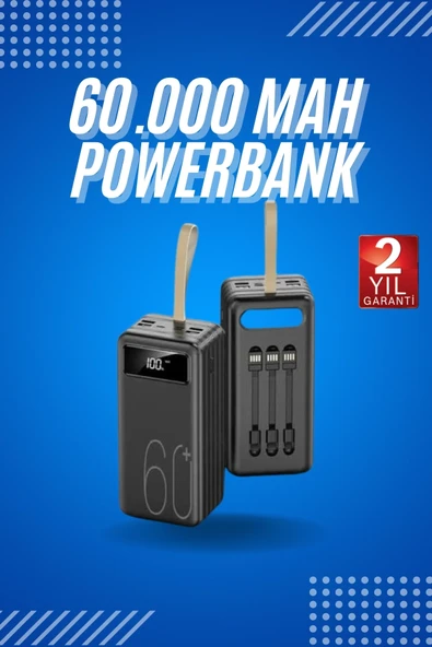 Powerbank Yüksek Kapasiteli 60.000 Mah Hızlı Şarj Şarj Özellikli Batarya ürün görseli 1