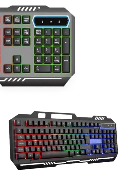 RGB Işıklı Gaming Oyuncu Klavye Q Klavye Mouse Hediyeli - Resim 5