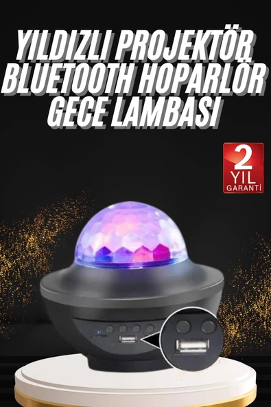 Dönen Işıklı Disko Topu Projektör Müzik Çalarlı Disco Speaker ürün görseli 1